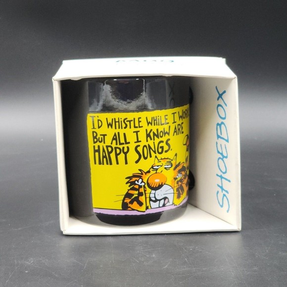 Hallmark Cards Greetings Shoebox Mug  I'd Whistle While I Work Tiger Cartoon NIB - Picture 1 of 11